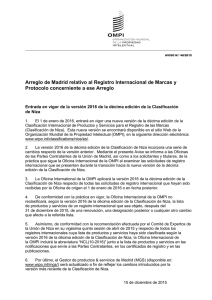 Arreglo de Madrid relativo al Registro Internacional de Marcas y