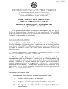 ORGANIZACIÓN MUNDIAL DE LA PROPIEDAD INTELECTUAL Aviso N. 18/2006 ‡
