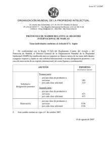 ORGANIZACIÓN MUNDIAL DE LA PROPIEDAD INTELECTUAL  Aviso N. 14/2007