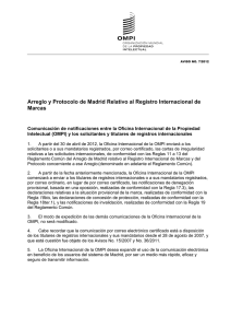 Arreglo y Protocolo de Madrid Relativo al Registro Internacional de Marcas