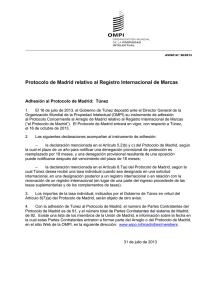 Protocolo de Madrid relativo al Registro Internacional de Marcas