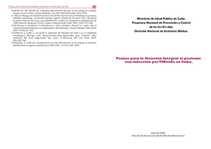 Pautas para la Atención Integral al paciente con infección por VIH/sida en Cuba