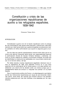 Constitución y crisis de las organizaciones republicanas de 1939-1942