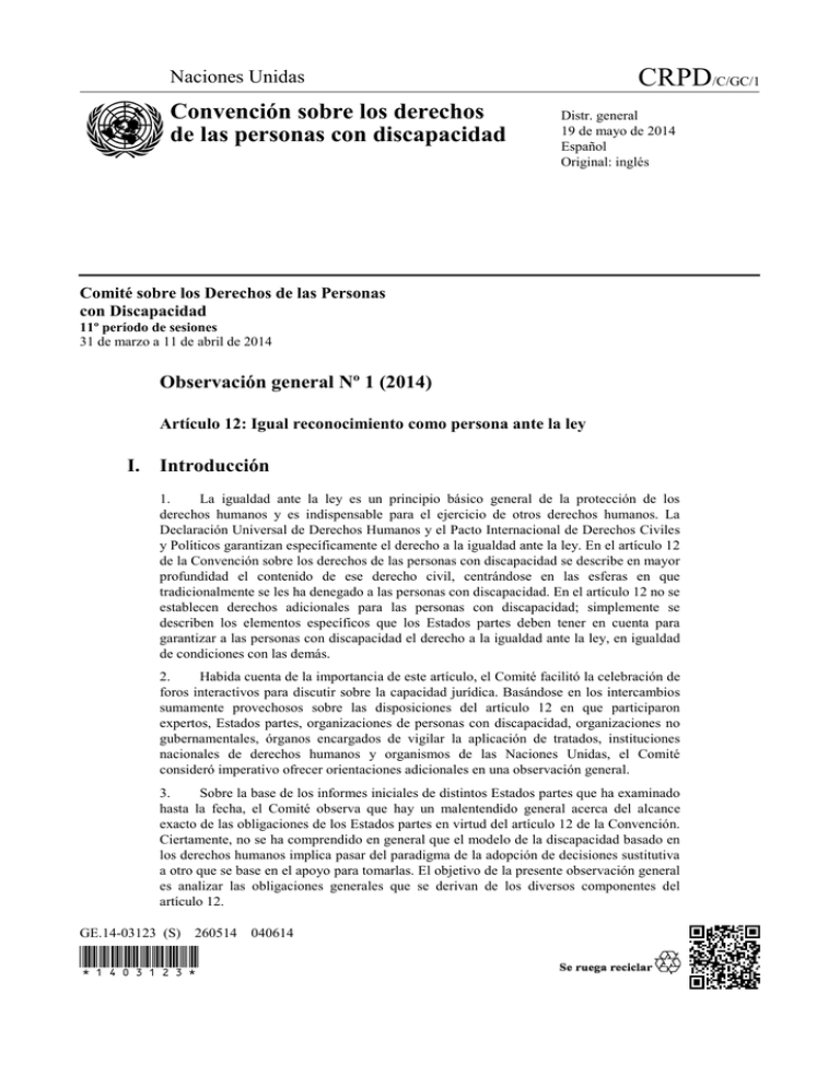 CRPD Convención Sobre Los Derechos De Las Personas Con Discapacidad