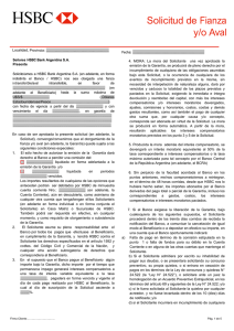 Solicitud de Fianza o Aval (Garantías Locales)