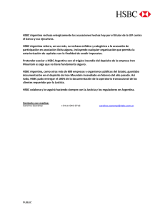 Gacetilla de Prensa: Comunicado oficial de HSBC Argentina 02/06/2015