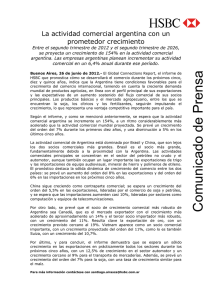 Gacetilla de Prensa: HSBC Global Connections Report