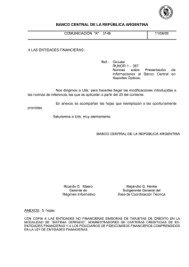 Comunicación A 3148. 11/8/00. Ref.: