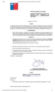 RESOLUCIÓN EXENTA Nº:5734/2015 APRUEBA  MONOGRAFÍA  DE  PROCESO  Y EXCLUYE  DEL 