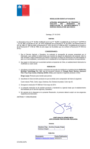 RESOLUCIÓN EXENTA Nº:8142/2015 APRUEBA  MONOGRAFÍA  DE  PROCESO  Y EXCLUYE  DEL 
