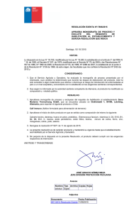 RESOLUCIÓN EXENTA Nº:7806/2015 APRUEBA  MONOGRAFÍA  DE  PROCESO  Y EXCLUYE  DEL 