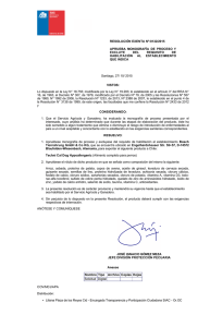 RESOLUCIÓN EXENTA Nº:8132/2015 APRUEBA  MONOGRAFÍA  DE  PROCESO  Y EXCLUYE  DEL 