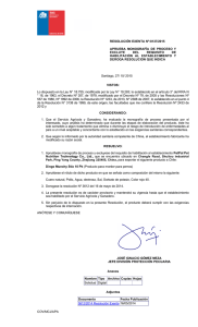 RESOLUCIÓN EXENTA Nº:8137/2015 APRUEBA  MONOGRAFÍA  DE  PROCESO  Y EXCLUYE  DEL 