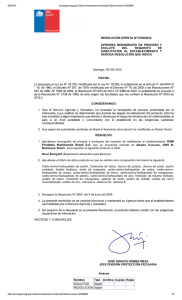 RESOLUCIÓN EXENTA Nº:6700/2015 APRUEBA  MONOGRAFÍA  DE  PROCESO  Y EXCLUYE  DEL 