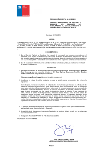 RESOLUCIÓN EXENTA Nº:8238/2015 APRUEBA  MONOGRAFÍA  DE  PROCESO  Y EXCLUYE  DEL 
