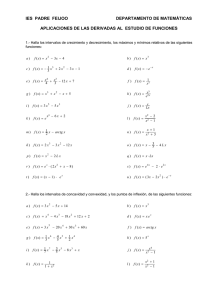 Aplicaciones de las derivadas al estudio de funciones (I)