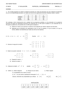 Matrices y Determinantes (Parcial 1 Evaluaci n 28-10-2011)