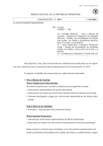 [b]COMUNICACION A 4614. 11/01/2007 -