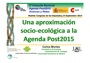 Una aproximación sociológica a la Agenda post2015 - Carlos Montes