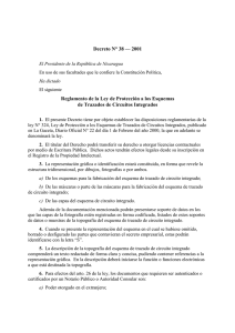 Decreto N° 38 — 2001 de Trazados de Circuitos Integrados