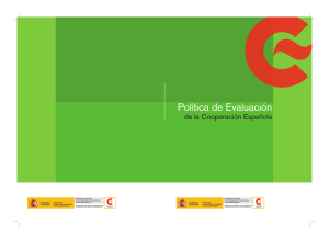 Política de Evaluación de la Cooperación Española