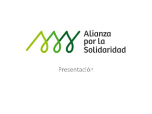 Presentación de Alianza por la Solidaridad