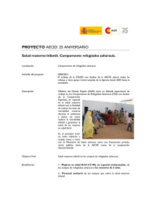 salud materno-infantil. campamento refugiados saharauis