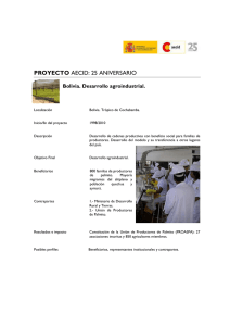 bolivia. desarrollo agroindustrial