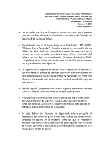Intervención del secretario de Estado de Cooperación Internacional y para Iberoamérica en la inauguración de las Jornadas ‘II Plan Nacional de Acción Mujeres, Paz y Seguridad’ (.pdf)