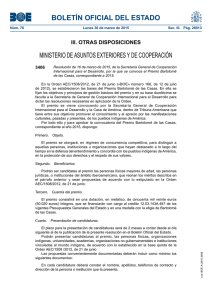 BOLETÍN OFICIAL DEL ESTADO MINISTERIO DE ASUNTOS EXTERIORES Y DE COOPERACIÓN 3406