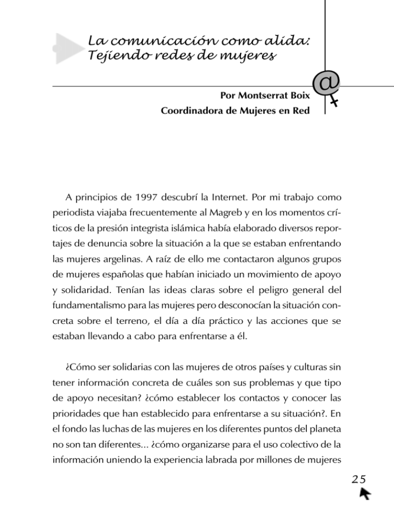 La Comunicaci N Como Alida: Tejiendo Redes De Mujeres