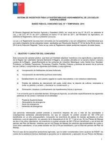 Bases concurso N°1, temporada 2014, Región de O´Higgins