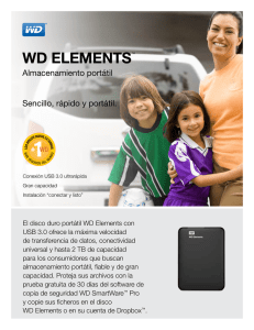 WD ELEMENTS Almacenamiento portátil Sencillo, rápido y portátil.