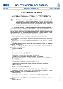 BOLETÍN OFICIAL DEL ESTADO MINISTERIO DE ASUNTOS EXTERIORES Y DE COOPERACIÓN 5559