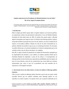 Análisis exploratorio de la Presidencia de Michelle Bachelet (Caso de... Ma. de los Angeles Fernández-Ramil
