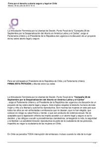 La Articulación Feminista por la Libertad de Decidir, Punto Focal... Septiembre por la Despenalización del Aborto en América Latina y...