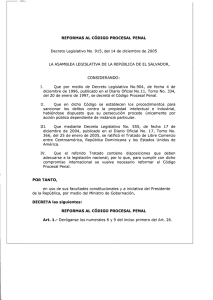 Decreto Legislativo No.  915,  del  14 de... LA ASAMBLEA LEGISLATIVA DE LA REPÚBLICA DE EL  SALVADOR,