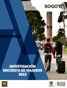 Investigación Viajeros en Bogotá 2013