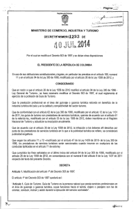 Decreto 1293 del 10 de Julio de 2014