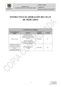 PD-I03 Instructivo Elaboración Plan de Mercadeo V.02 (06-01-2016)