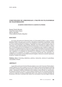 COMUNIDADES  DE  APRENDIZAJE  A  TRAVÉS ... DE TELEFORMACIÓN RESUMEN Ramón Tirado-Morueta