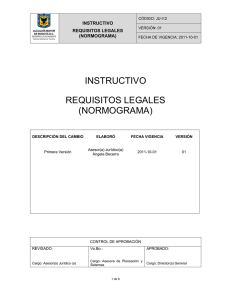JU-I12 Instuctivo Requisitos Legales (Normograma) V.01 (2011-10-01)