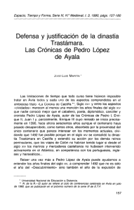 Defensa y justificación de la dinastía Trastámara. Las Crónicas de Pedro López