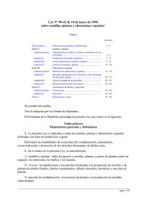 Ley N° 99-42 de 10 de mayo de 1999,