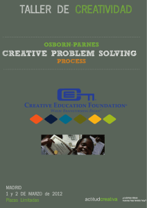 TALLER DE CREATIVIDAD CREATIVE�PROBLEM�SOLVING� OSBORN