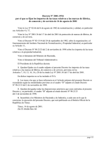 Decreto Nº 2001-1934
