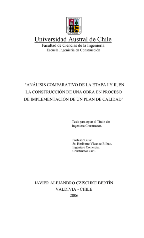 An Lisis Comparativo De La Etapa I Y II, En La Construcci N De Una Obra ...