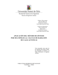 Aplicaci n del m todo de s ntesis por multipolos al c lculo de radiaci n de cajas ac sticas