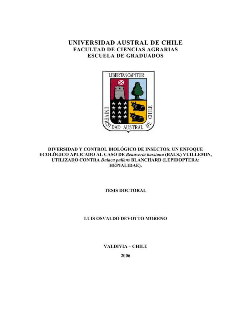 Diversidad Y Control Biol Gico De Insectos Un Enfoque Ecol Gico 