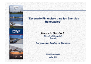 1st Technical Workshop - Escenario Financiero para las Energias Renovables